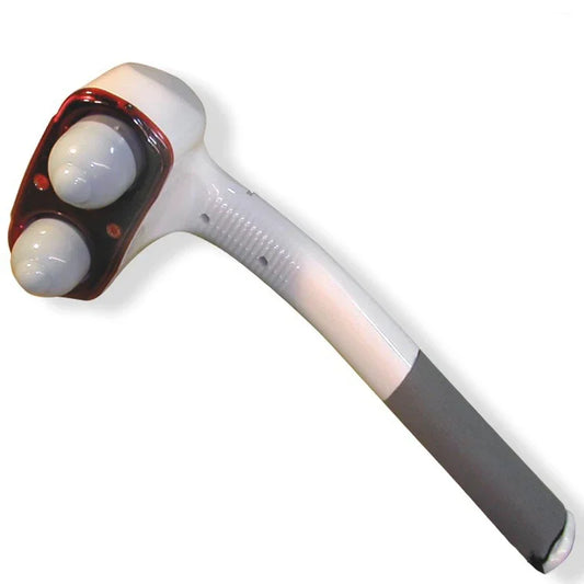 Electric Handheld Massager Hammer Vibrating Back Muscle Relax Neck Body Cervical Vertebra Relax Stick Roller with 2 Massage Head