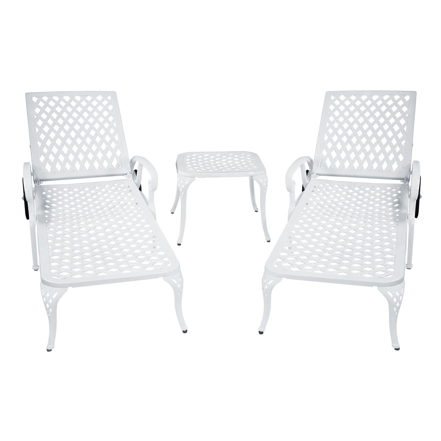 Aluminium Cast lounge chair 1pcs white